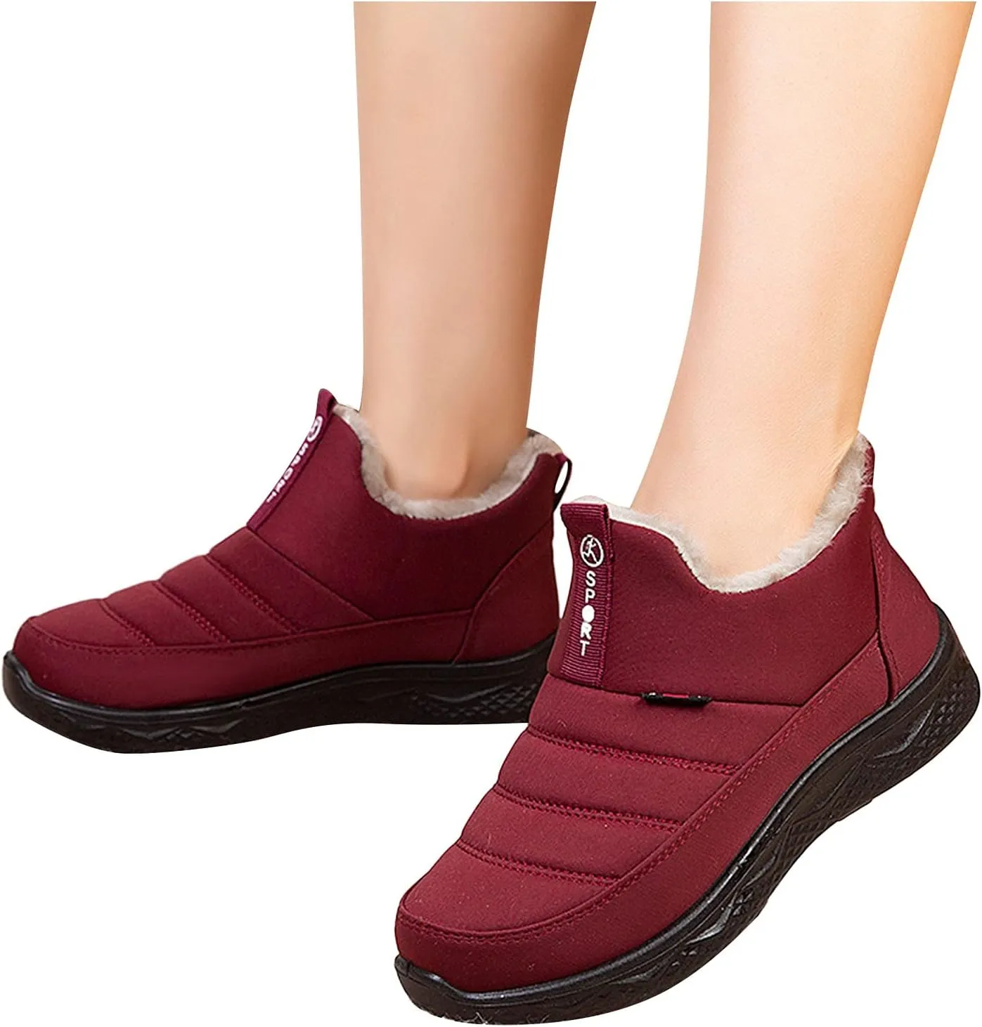 Womens Waterproof Winter Boots Wide Width Womens Winter Boots Wide Width Snow Boots for Women Wide Waterproof Womens Winter Snow Walking Shoes Botas Impermeables Para Mujer De Trabajo