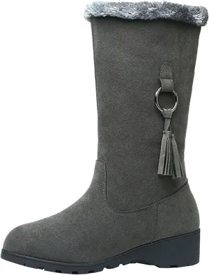Women's Waterproof Winter Snow Boots with Side Zipper - 2024 Fashion Lightweight Hiking Boots for Cold Weather
