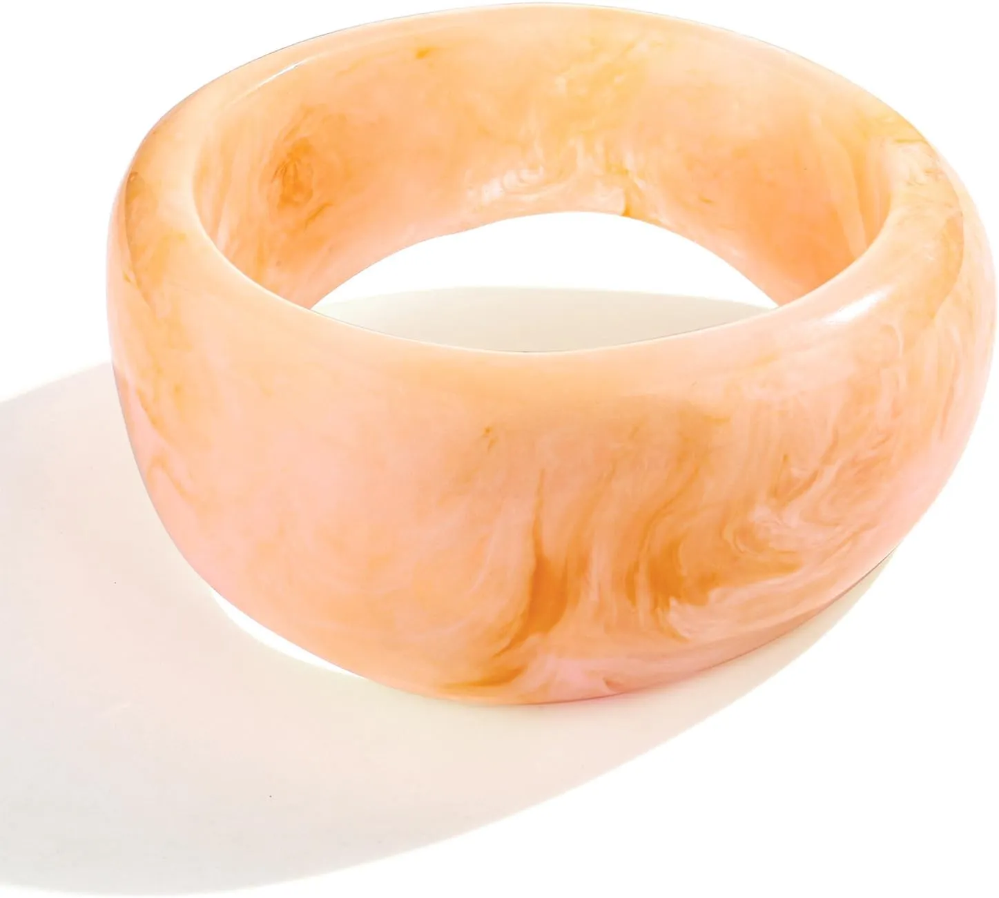 WOWORAMA Acrylic Resin Bracelet for Women Wide Chunky Statement Bangle Bracelets Wristband Acetate Mottled Cuff Bracelets Irregular Geometric Plastic Bracelet
