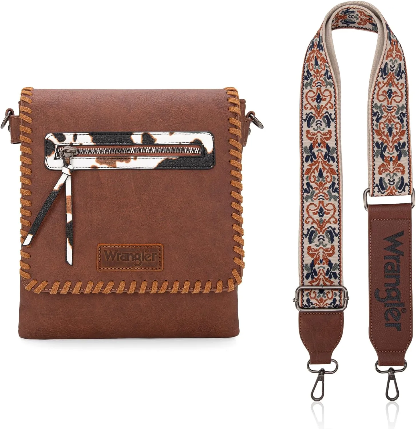 Wrangler Crossbody Bags for Women Vintage Hand Woven Shoulder Purse