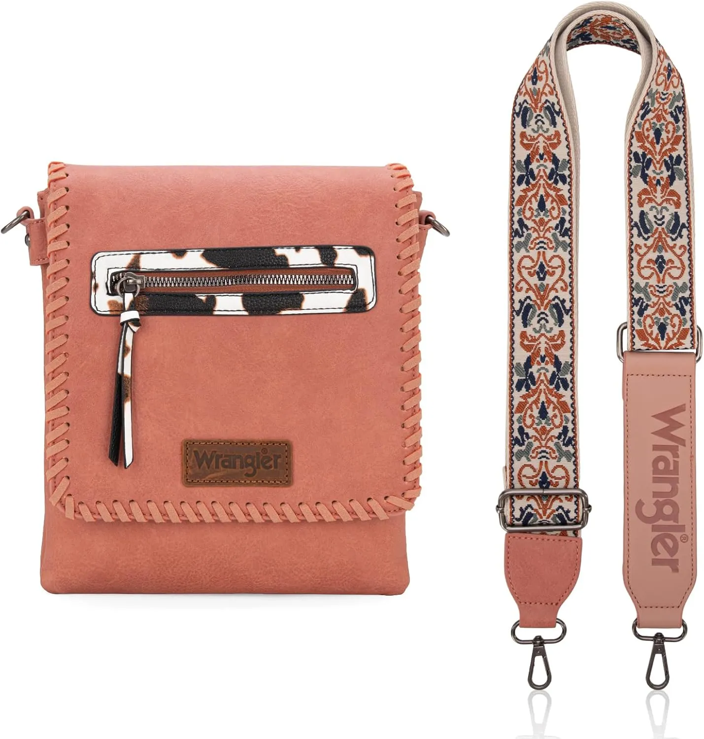 Wrangler Crossbody Bags for Women Vintage Hand Woven Shoulder Purse