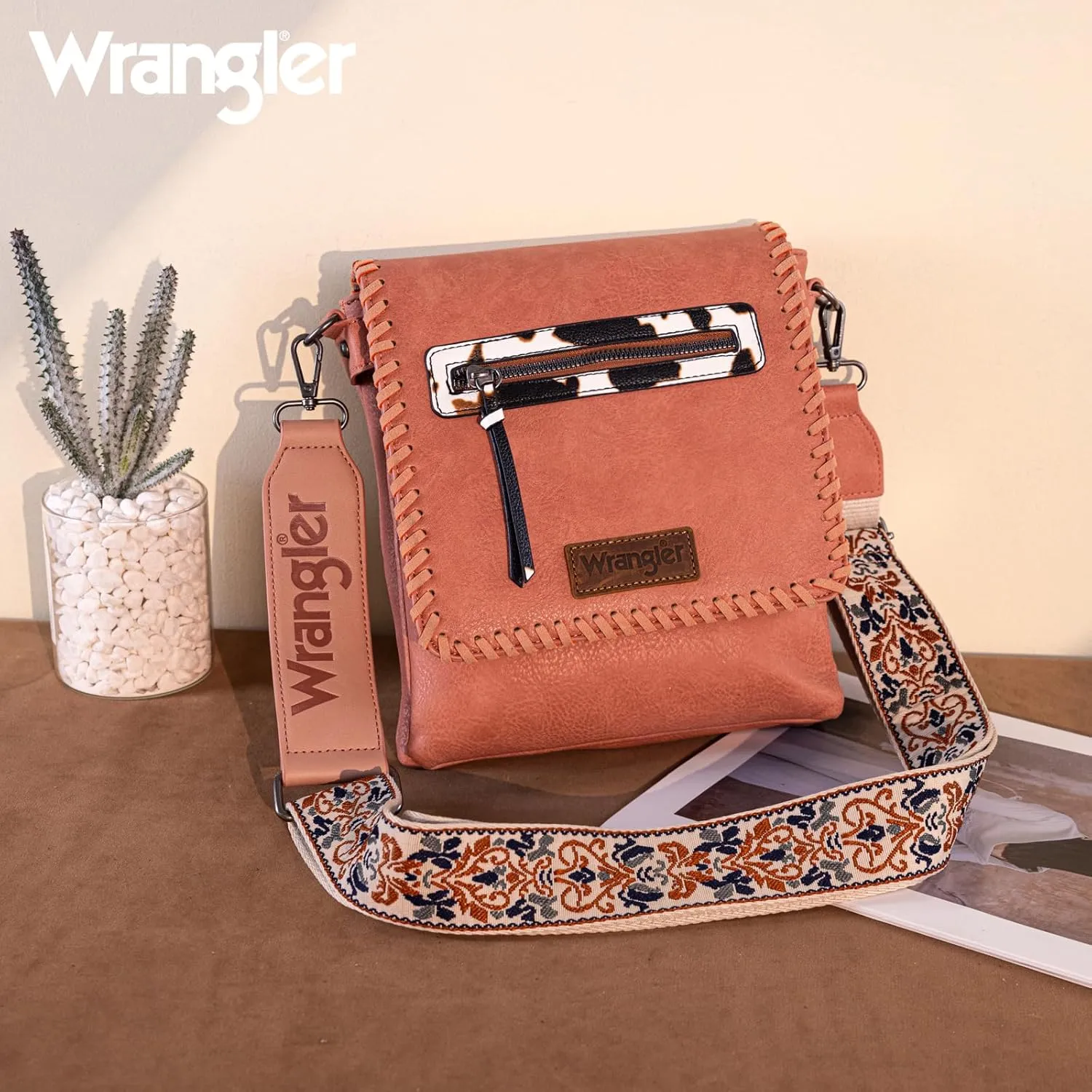 Wrangler Crossbody Bags for Women Vintage Hand Woven Shoulder Purse