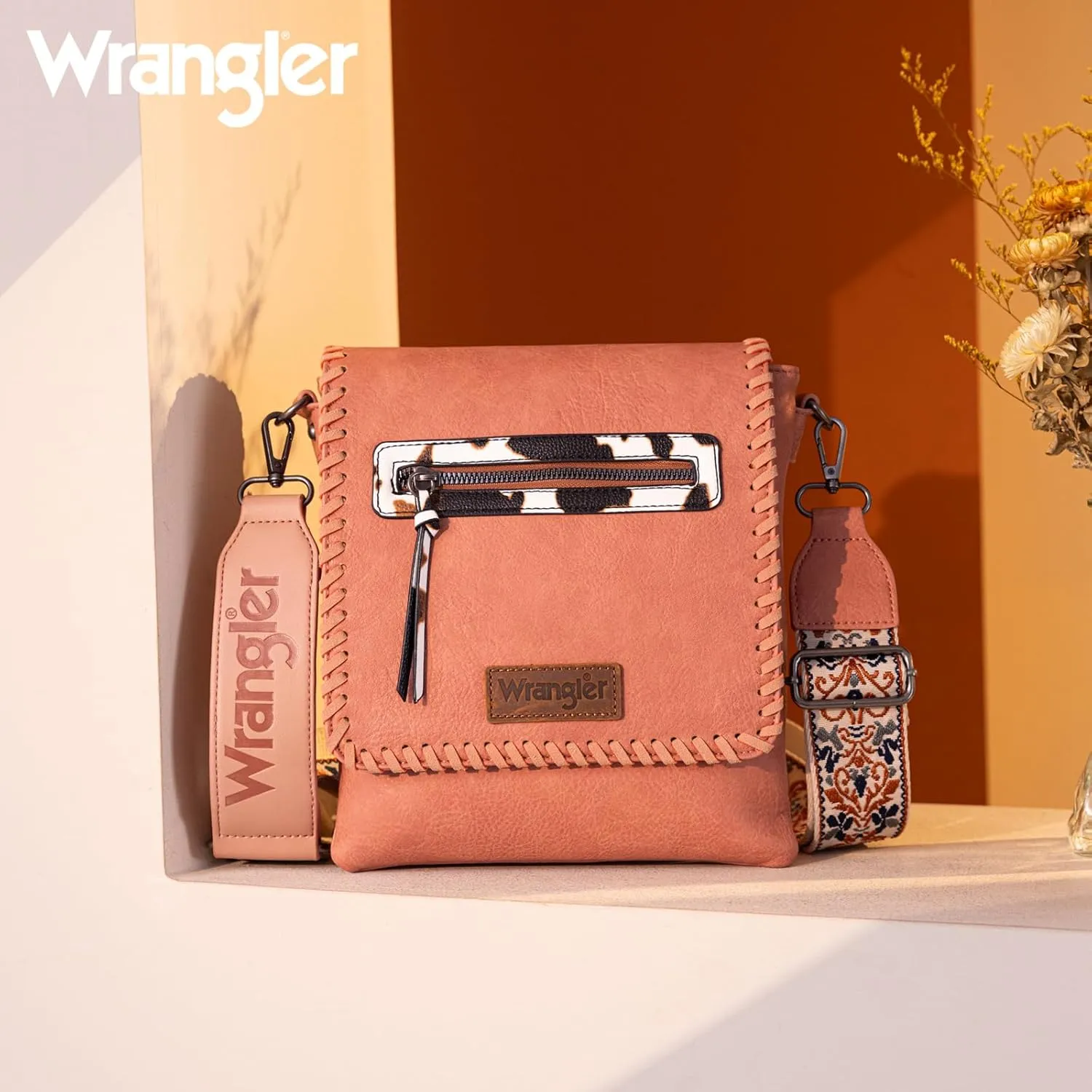 Wrangler Crossbody Bags for Women Vintage Hand Woven Shoulder Purse