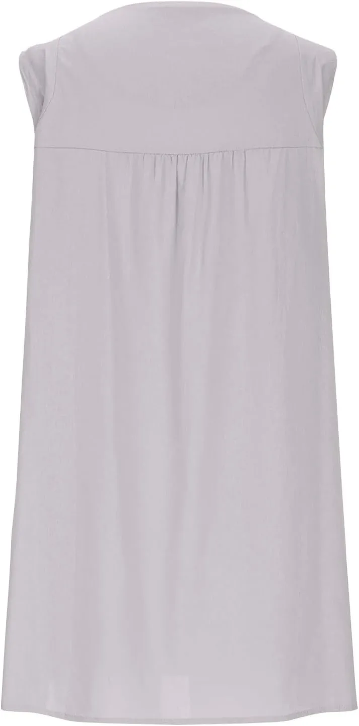 yardsong Linen Dresses for Women 2025 Summer Cap Sleeve Round Neck Mini Dress Casual Loose Trendy Vacation Beach Dress
