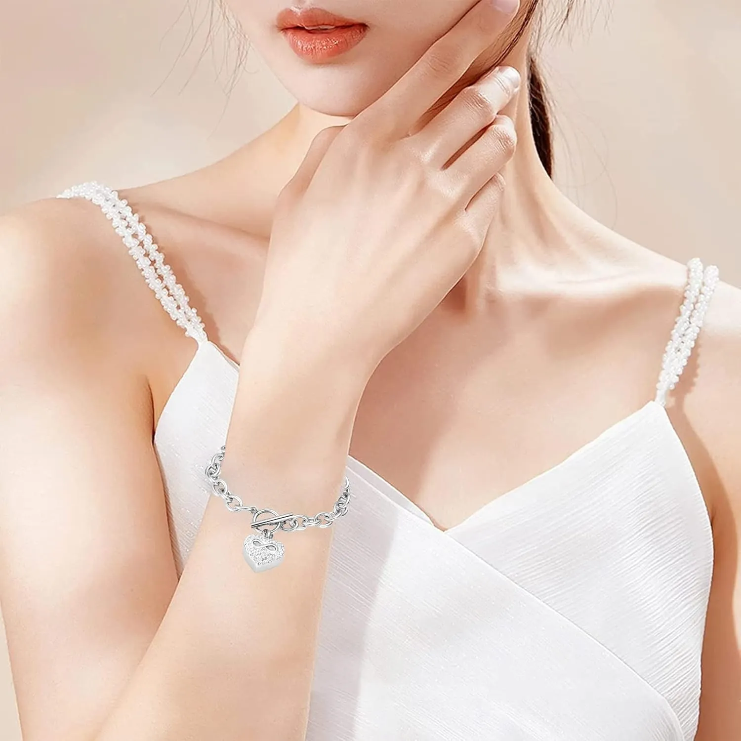 zeqingjw Infinity Heart Cremation Bracelet for Ashes - Stainless Steel Urn Bangles for Pet/Human Ashes - Memorial Keepsake Ash Jewelry