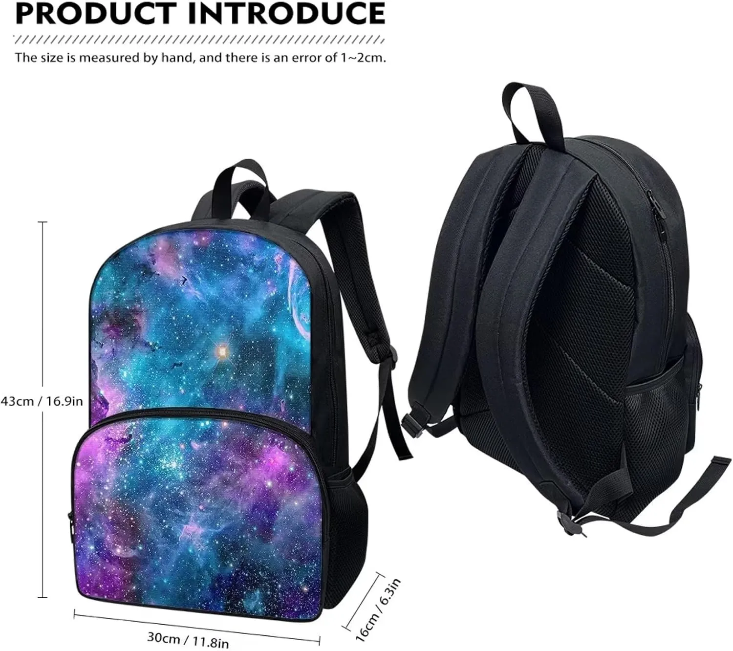 ZOUTAIRONG Black Girl Backpacks for School Elementary African American Lunch Bags for Women Kids School Bags 10-12 Years Old, Angel Princess Bookbag Pencil Case