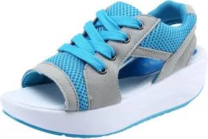 ZSpzx Orthopedic Sandals for Women 2025 Comfortable Arch Support Ladies Recovery Sport Outdoor Lace Up Plantar Fasciitis Wedge Dressy Summer Walking Womens Shoes for Outdoor Travel