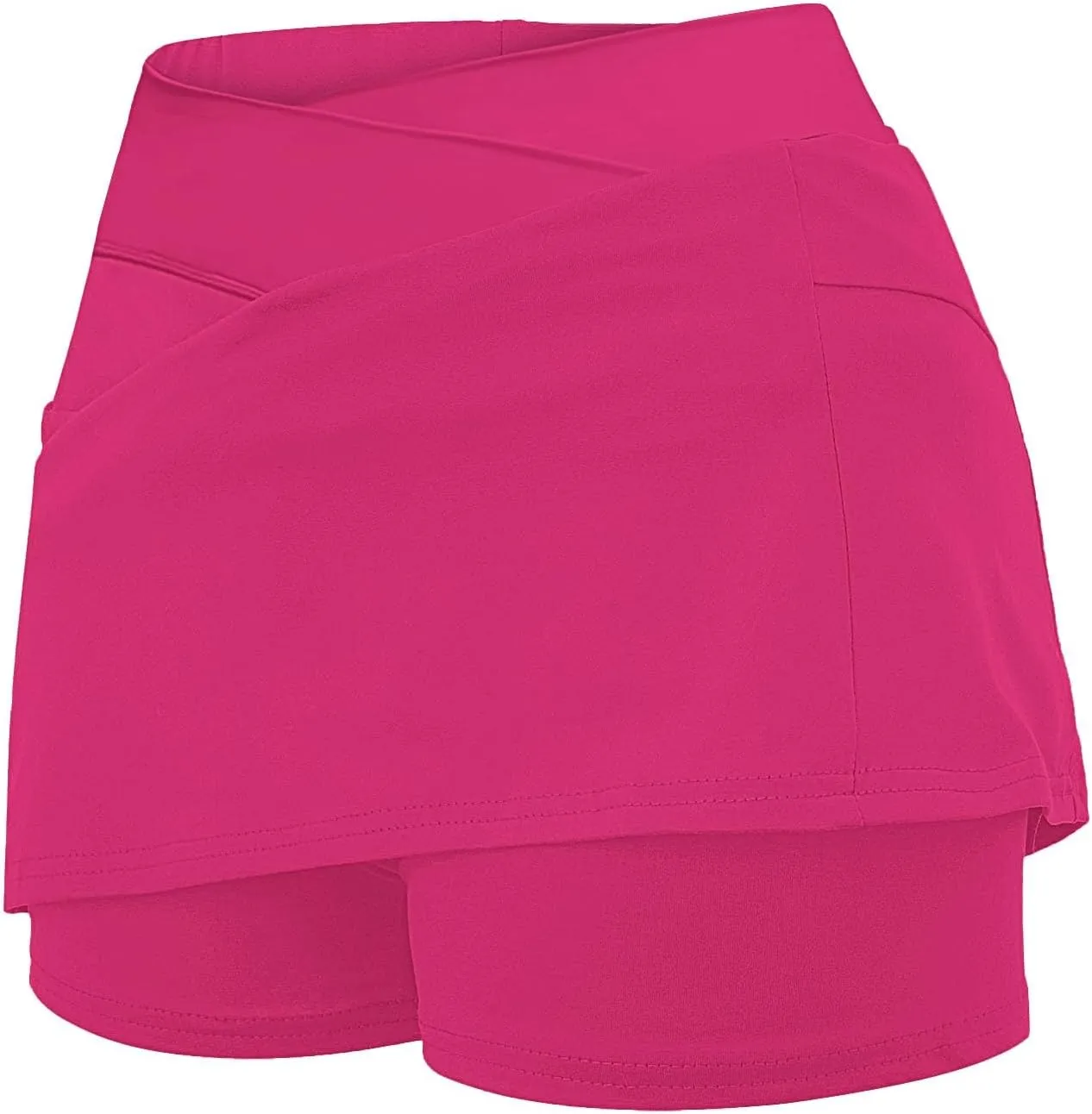 ZYXTIM Golf Skirts for Women with Shorts Crossover High Waisted Athletic Skorts Plus Size Stertch Quick Dry Workout Skirt